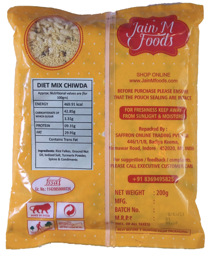Buy JainM Foods Diet Mix Chivda, 200g Online