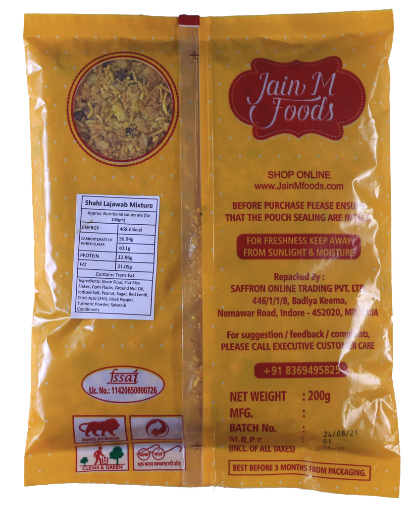 Buy JainM Foods Shahi Lajawab Mixture, 200g Online