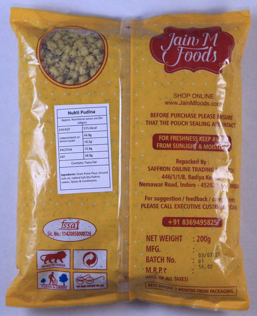 Buy JainM Foods Pudina Nukti/Bundi, 200g Online