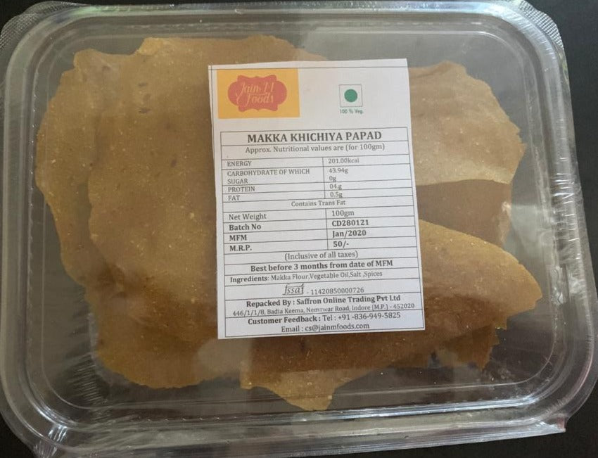 Makka Khichiya Papad from Indore